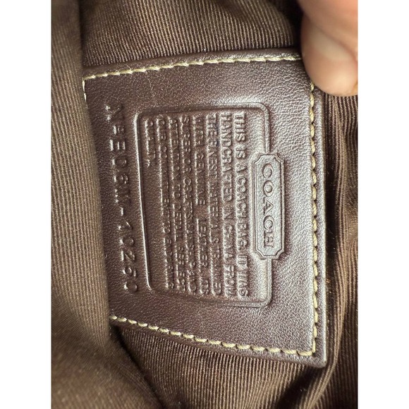 COACH Brown Fabric Coach Logo Print Mini Crossbody Shoulder Bag - Picture 5 of 10